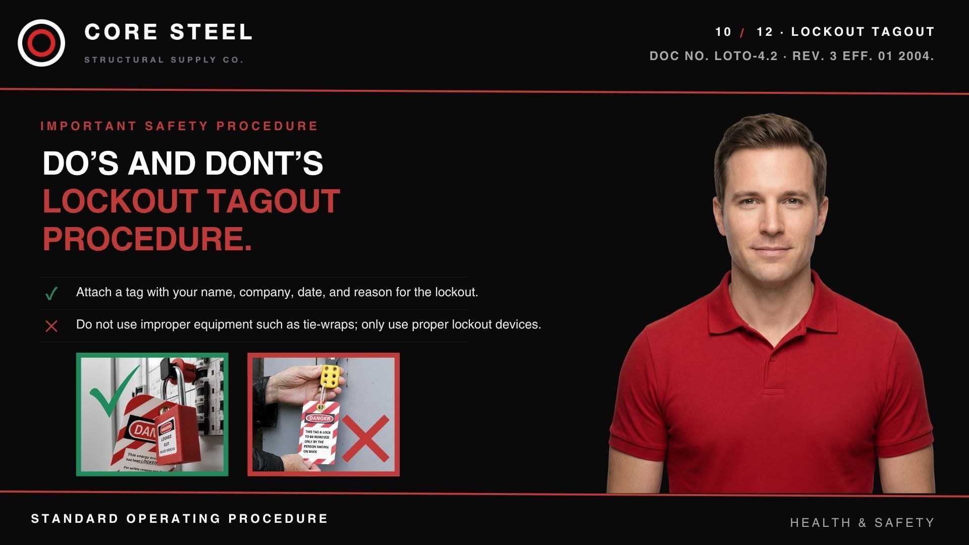 TalentED sample course — Lockout / Tagout